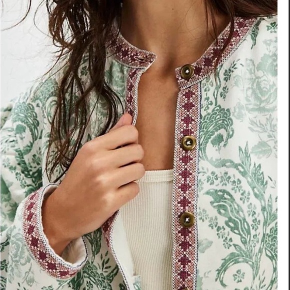 NWOT Free People drifter jacket in earth combo - Picture 3 of 7